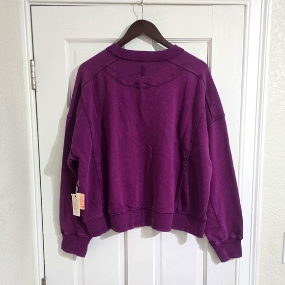 NWT Free People Movement x Hatch Purple Crewneck Sweatshirt Size M - Picture 5 of 8